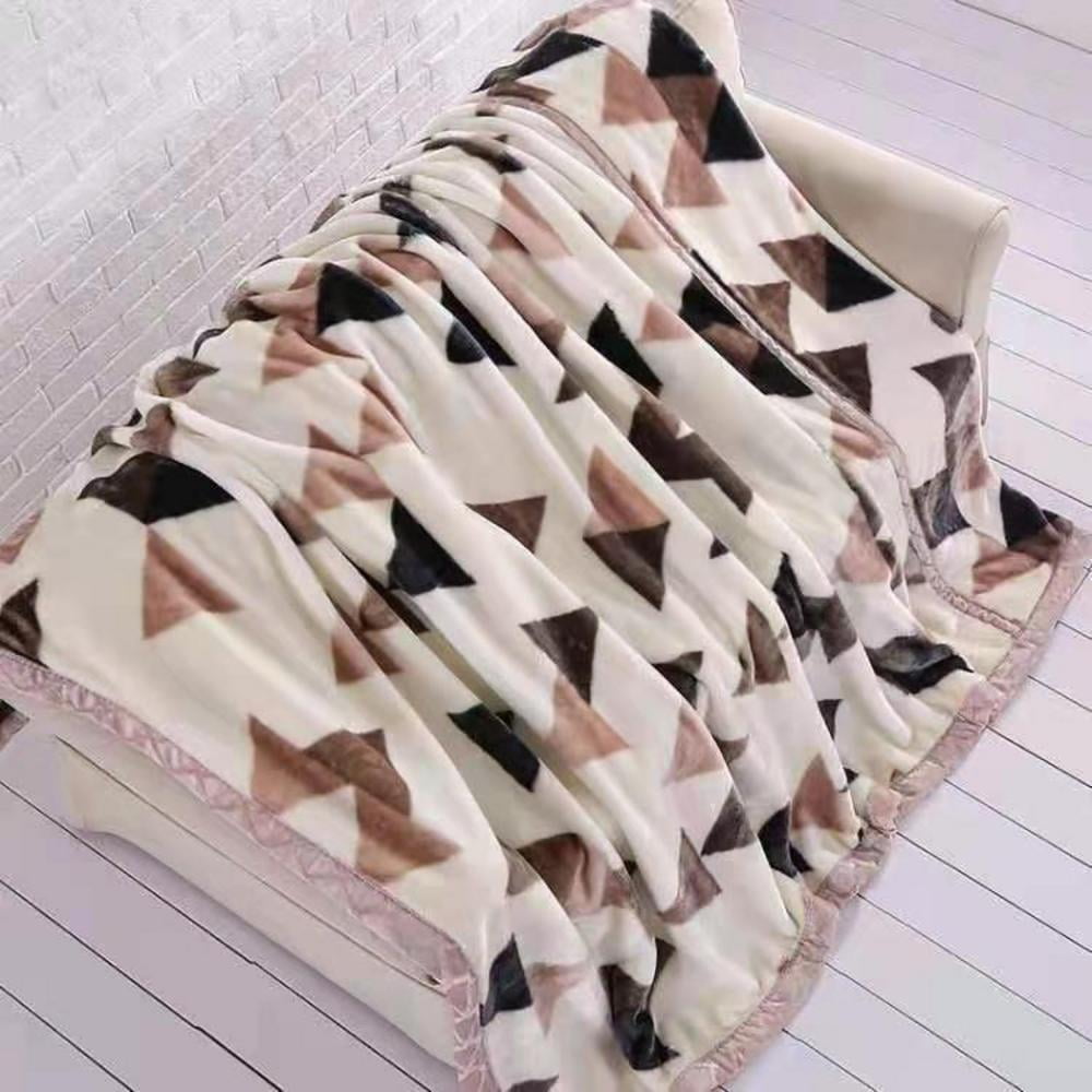 Weighted & Heavy Korean Faux Mink Fleece Blanket 2 Ply Reversible Silky