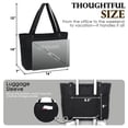 thumbnail image 5 of Fammart Large Canvas Tote Bag for Women with Zipper & Compartments, Crossbody Laptop Bags for Work College Travel-Black, 5 of 7