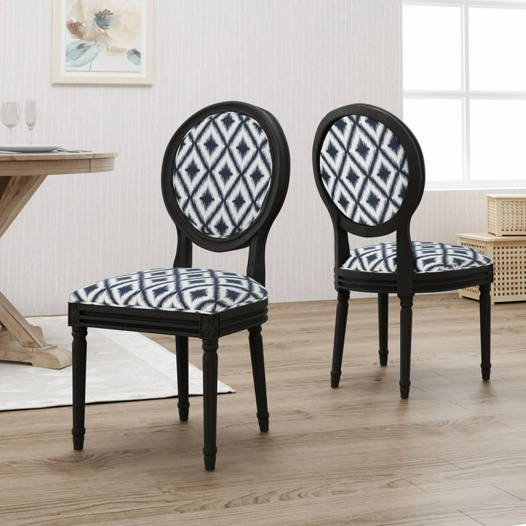 GDF Studio Rylee French Country Fabric Upholstered Wood Dining