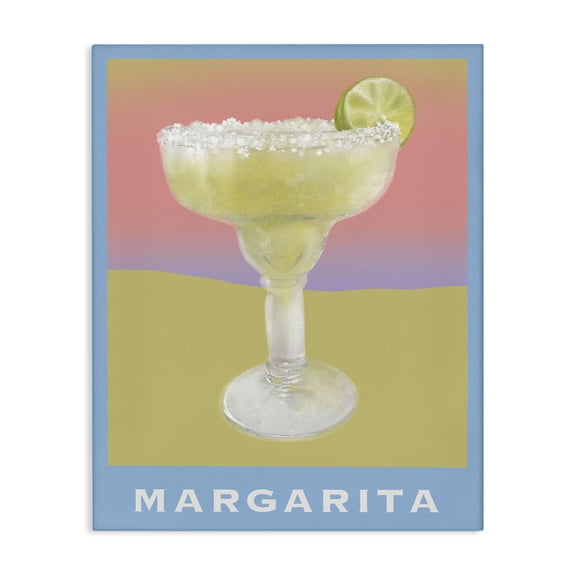 Stupell Industries Margarita over Faded Gradient Food & Beverage Painting Wrapped Canvas Canvas Art Print Wall Art, 16 x 20