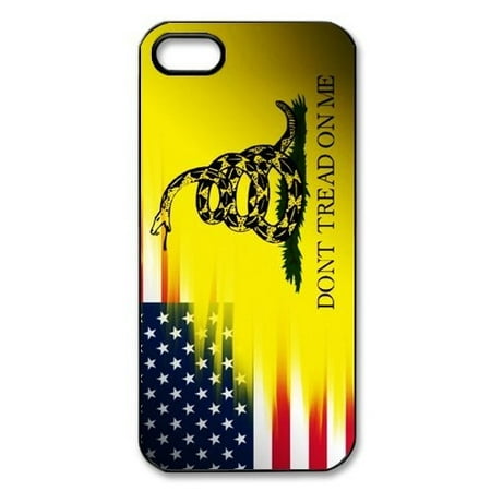 Ganma Ganma Don't Tread On Me Best Flag and Snake Black Plastic Cell Phone Cases Cover Case For iPhone 8 Case For iPhone 5s