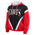 thumbnail image 2 of Women's WEAR by Erin Andrews Red/Black Kansas City Chiefs Plus Size Retro Crinkle Full-Zip Hoodie Windbreaker Jacket, 2 of 5