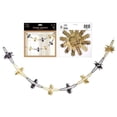 thumbnail image 2 of Dazzle Metallic Black and Gold Snowflake Garland by Holiday Essentials, 2 of 2