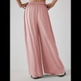 thumbnail image 4 of Pantalones Anchos para Mujer, Cintura Alta Elástica, Informales, Holgados, Estilo Palazzo, con Bolsillos, Holgados, Largos, de Otoño Rosa M, 4 of 7