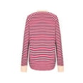 thumbnail image 6 of Annhoo Striped Shirts for Women Long Sleeve Casual Round Neck Tops Fall Trendy Color Block Blouse Tunics, 6 of 7