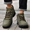 thumbnail image 5 of Mens Hiking Boots Non-slip Breathable Comfortable Driving Outdoor Shoes Lightweight Casual Oxford Ankle Boots Green 6.5 US, 5 of 7
