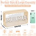 thumbnail image 2 of Bolsa de maquillaje Izuzta Chenille Letter Clear Mama Pouch Beige, 2 of 9