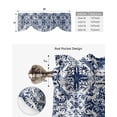 thumbnail image 6 of Fsddascl Navy Blue Boho Tie Up Valance Curtains for Windows, Kitchen Curtains Window Treatments, Ehtnic Abstract Art Modern Geometric Short Window Shades Valances for Bedroom Bathroom Cafe 42"x18", 6 of 7