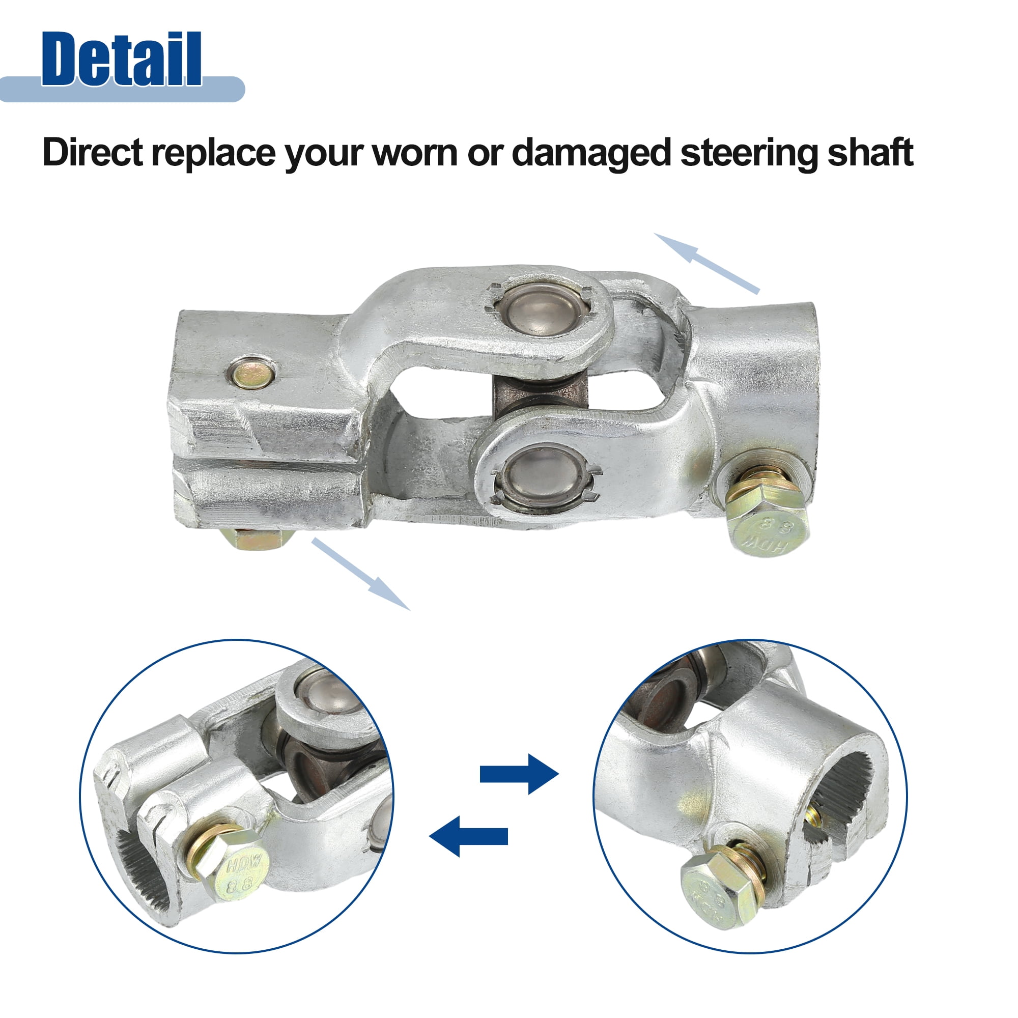 Unique Bargains Manual Steering Coupler Shaft U Joint Swivel for Honda Civic 1992-1995 No.53323-SM4-013/53323SM4013