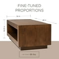 thumbnail image 6 of Maven Lane Artemis Contemporary Wooden Coffee Table in Refined Brown Finish, 6 of 7