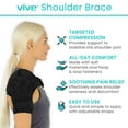 thumbnail image 2 of Vive Shoulder Brace – Compression Support Sleeve for Men & Women – Rotator Cuff Injury Recovery, Arthritis, Sprains, Dislocation, and Pain Relief (Grey, Medium), 2 of 9