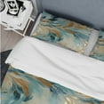 thumbnail image 4 of Designart "Gilded Frozen Dreamscape" Gold Marble Bedding Covert Set - Glam Bed Set With 2 Shams, 4 of 5