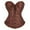 Brown, variant on Hpapadks Fajas Colombianas Shapewear for Women Vintage Ruffles Overbust Boned Bustier Bodysuit Lace Up Push Up Embroidery Patterns Corset Belt Halloween Beige