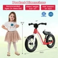 thumbnail image 3 of Costway 12 Inch Magnesium Toddler Balance Bike No Pedal Training Toddler Balance Bike Red, 3 of 10