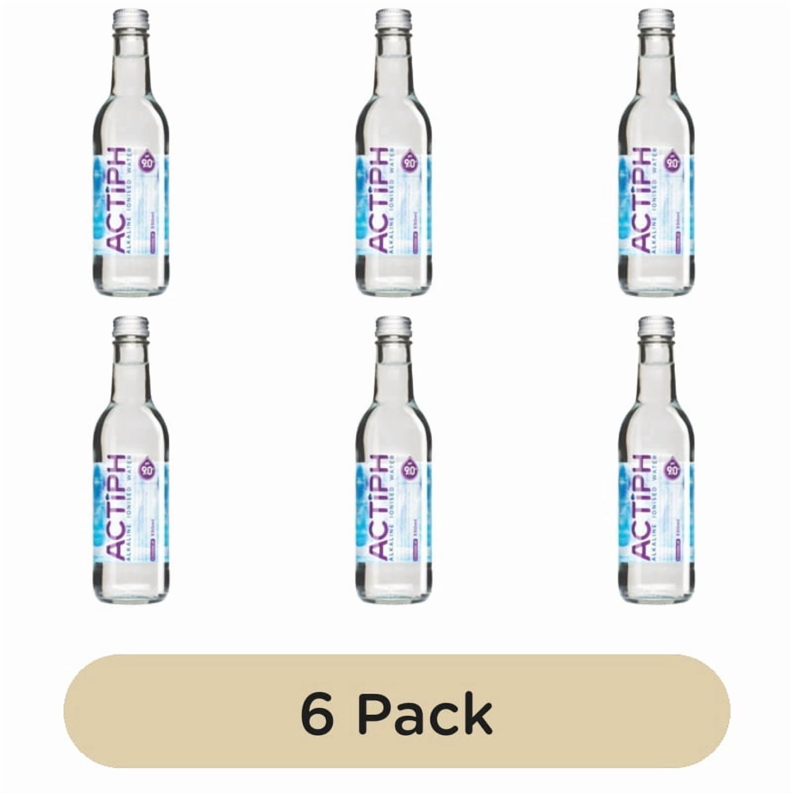 ACTIPH Alkaline Ionised Water Glass Bottle 330ml, British Import (Pack of 6)