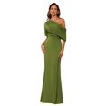 thumbnail image 1 of Vestido BITALY Satin Mother of The Bride Green Olive Green US0, 1 of 8