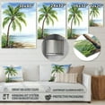 thumbnail image 4 of Designart "Palm Tree at a Tropical Beach Resort VI" Palms & Palm Trees Metal Wall Art, 4 of 5