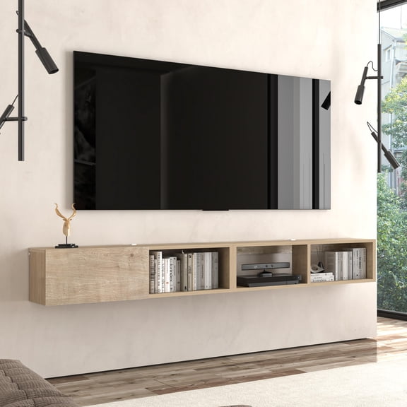 Atelier Mobili Floating TV Stand & Floating Entertainment Center (71 Inch, 3 Shelves 1 Door)