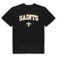 thumbnail image 2 of Men's Concepts Sport Black/Heathered Gray New Orleans Saints Big & Tall Top & Pants Sleep Set, 2 of 3
