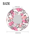 thumbnail image 6 of YFYANG Women's Double Waterproof Shower Cap, Pastel Flower Geometry Reusable Hair Cap for All Hair Styles and Head Sizes, 6 of 9