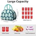 thumbnail image 4 of Insulated Lunch Bag Women, Reusable Seashell Conch Swirl Pattern Tote Lunch Box, Leakproof Cooler Lunch Bags for Work Office Travel Picnic, 4 of 4