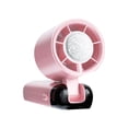 thumbnail image 5 of Black Handheld Fan with Ice Cooler Semiconductor Rechargeable Portable Pocket Fan, Hand Fan Ai Semiconductor Cooling 21000 Rpm Motor 199-Stepless Speeds 3000Mah Battery 14-Hour Runtime, By Kingtowag, 5 of 9