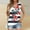 White, variant on Summer Tank Tops for Women Fashionable Printed V-Neck Sleeveless