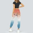 thumbnail image 3 of Gibobby pantalones colombianos de mujer Pantalones de chándal con bolsillo para mujer, estampado, cómodos, de cintura alta, para entrenamiento, salón atlético, informales, para correr (Rojo, S), 3 of 5