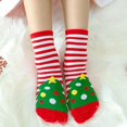 thumbnail image 3 of Toddlers Crew Socks Patterned: 6 Pairs Cotton Socks Printed Socks for Christmas, 3 of 10