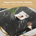 thumbnail image 5 of Tribesigns Storage Square Faux Marble Coffee Table, Black, 5 of 7