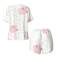 thumbnail image 5 of Lsque Cute Pigs Women's Short-Sleeved Pajama Set - 2 Piece Soft and Lightweight Sleepwear Set-Medium, 5 of 9