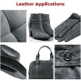 thumbnail image 5 of ELW Chap Splits Suede 4-5 oz 1.6-2mm Dark Grey Pre-Cut Piece 2-4 SQ FT 2 PCS Bundle - Split Leather AB Grade Cowhide - Perfect for Auto Garments Chaps Bags Vest Aprons Saddles Moccasins, 5 of 7