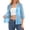 Light Blue, variant on jjayotai Womens Summer Thin Cardigan 3/4 Sleeve Sheer Shrugs Trendy Open Front Loose Lightweight Cropped Cardigans