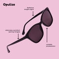 thumbnail image 6 of OPULIZE KAT Reading Sunglasses - Cat-Eye Frame - Black - Men & Women - Spring Hinges - S59-1 - +3.00, 6 of 9