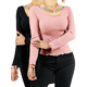 thumbnail image 1 of Set De 2 Sueter De Mujer Manga Larga Sueteres Botón Sweater UNITALLA, 1 of 5
