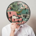 thumbnail image 6 of Yayeee Wall Clock Battery Operated 9.5" Silent Quartz Non-Ticking for Living Room Decor, Pink and White Cat, 6 of 8
