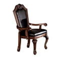 thumbnail image 4 of Acme Chateau De Ville ARM CHAIR (SET-2) Black Synthetic Leather & Cherry Finish, 4 of 7