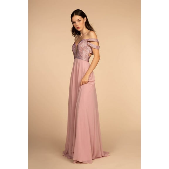 Formal Dress Shops Inc Long Prom Dresses Mauve XS