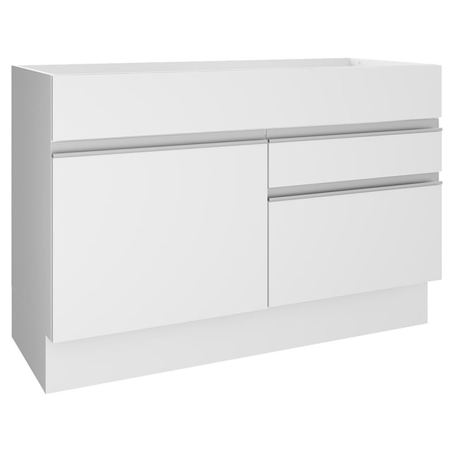 Alacena Madesa Glamy 120 cm 1 Puerta 2 Cajones Sin Encimera y Tarja Blanco G24123GL