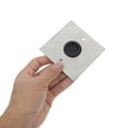 thumbnail image 4 of Placa de cubierta de tomacorriente en blanco de acero inoxidable, placas de pared decorativas, cubiertas eléctricas con tornillos para interruptores y tomacorrientes no utilizados, 4 of 6