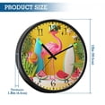 thumbnail image 3 of Voice Activated Clock with Glow Light 12 Inch Large Silent Wall Clock Battery Operated for Home Decor A Pink Flamingo, 3 of 8