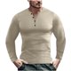 thumbnail image 1 of Blusas y camisas de manga larga con cuello en V para hombre, jersey de color liso con cuello en V, blusa holgada de manga larga para hombre, 1 of 6