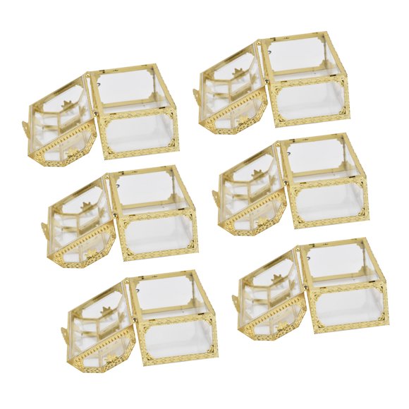 Treat Boxes, Candy Storage Container Chocolates 12PCS for Weddings for Bridal Showers L Gold,L Silver,S Gold,S Silver