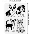 thumbnail image 3 of 1Pc Dog Pattern Painting Stencil Drawing Template on Scrapbook Fabric Tiles Floor Furniture Wood 12x8inch, 3 of 9
