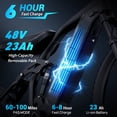 thumbnail image 5 of YVY Electric Bike for Adults, 48V 23AH,Up to 100 Miles,Peak 2000W Electric Bicycle,27.5'' Tire 7 Speed E-Mountain Bike, 5 of 11