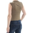 thumbnail image 3 of FREE PEOPLE Womens Green Heather Sleeveless Crew Neck Body Suit Top XS, 3 of 3
