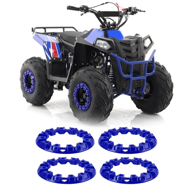 4pcs ATV Wheel Hub Trim Anti Scratch Universal Plastic Go Kart Wheel Trim Hub Decor Rim Cap for 7 Inch Tires