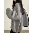 thumbnail image 6 of Open Front Oversized Knit Cardigan &ndash; Cozy Relaxed Fit Winter Layer for Women, 6 of 18