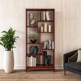 thumbnail image 2 of Geometrix Bookcase 72"H - Red Garnet Stain Finish, 2 of 8