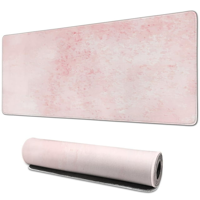 Large Pink Desk Mat, 4in1 XXL Mousepad with Ergonomic Desk Pad for Home Office Table Computer-Pink Stay Positive